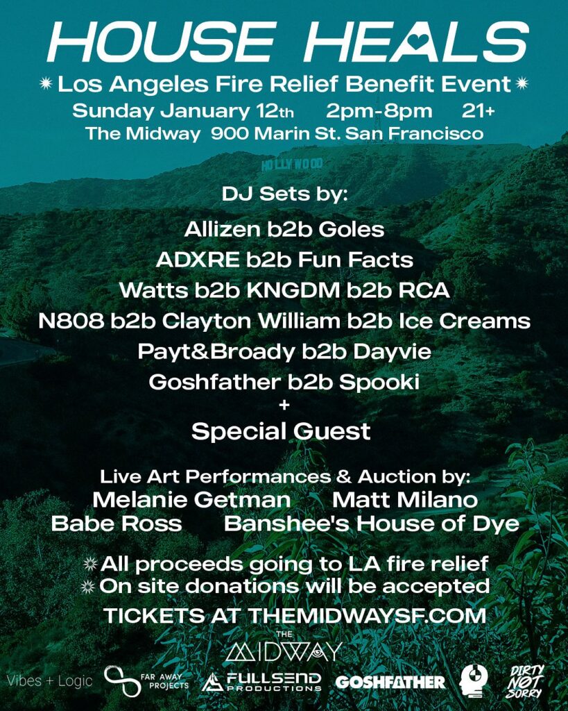 Setup charytatywnego konncertu ,,House Heals'' w San Francisco 