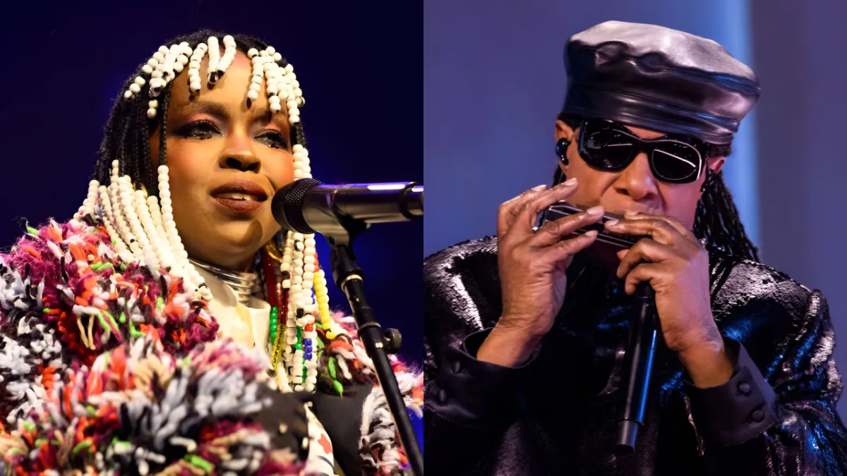 Lauryn Hill i Stevie Wonder kadr z wystepu