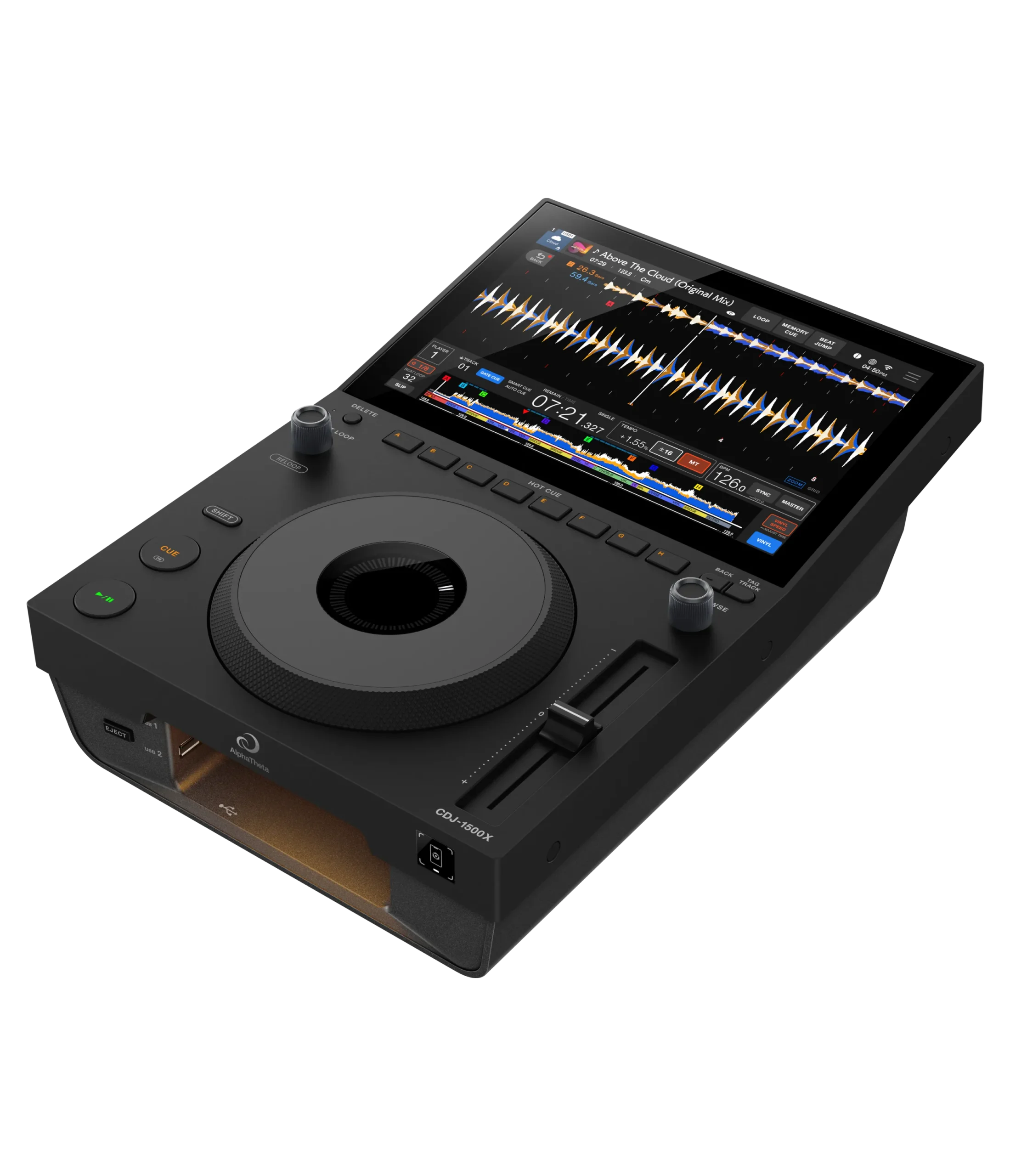 Profesjonalny odtwarzacz DJ-ski.