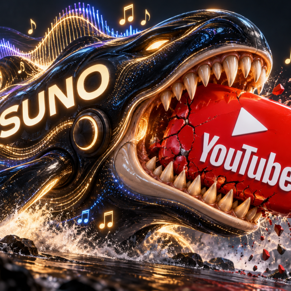 Suno pożera dane z YouTube'a.